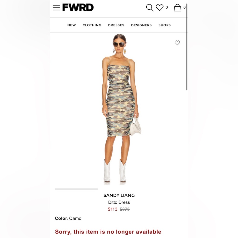 Sandy Liang “Ditto” Camouflage Dress